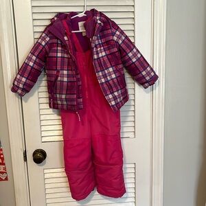 Cat & Jack pink toddler snow bibs